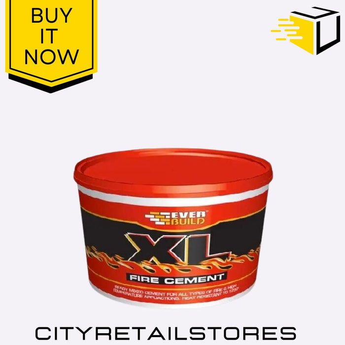 Ready Mixed XL Fire Cement High Temp Heatproof Sealant 1kg/500g Everbuild