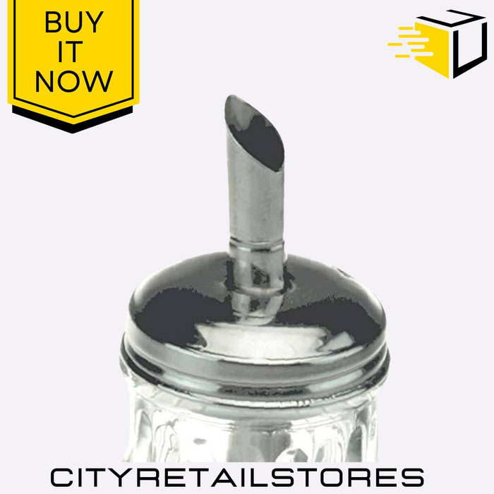 Glass Sugar Pourer Small Elegant Sugar Dispenser With Lid 11 x 7 cm Apollo