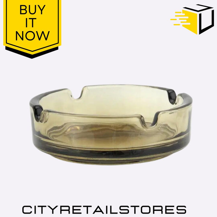 Apollo Round Glass Ashtray 10.5cm Stylish & Durable Smoking Accessory