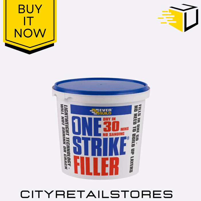 Everbuild One Strike Filler Fast-Drying Wall & Ceiling Crack Repair 450ml & 1L