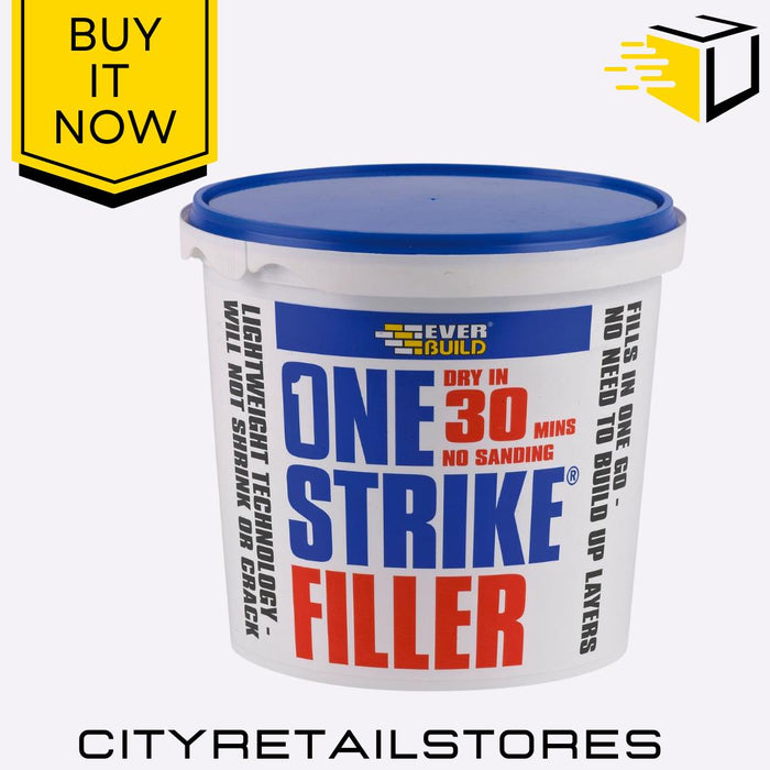 Everbuild One Strike Filler Fast-Drying Wall & Ceiling Crack Repair 450ml & 1L