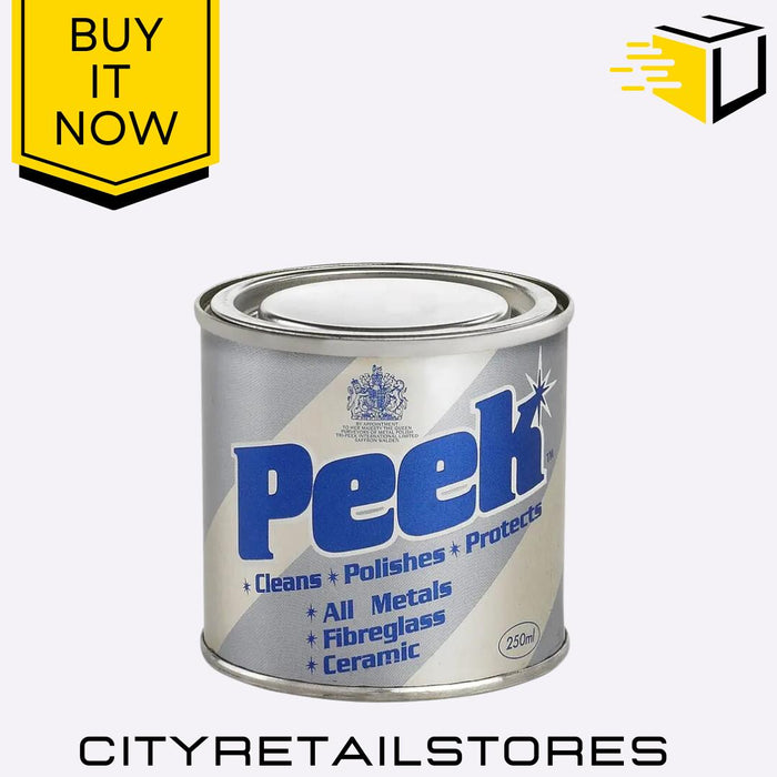 Multi Purpose Metal Polish Cleaner Cream Shine & Protect Tub 250ml/1L Peek
