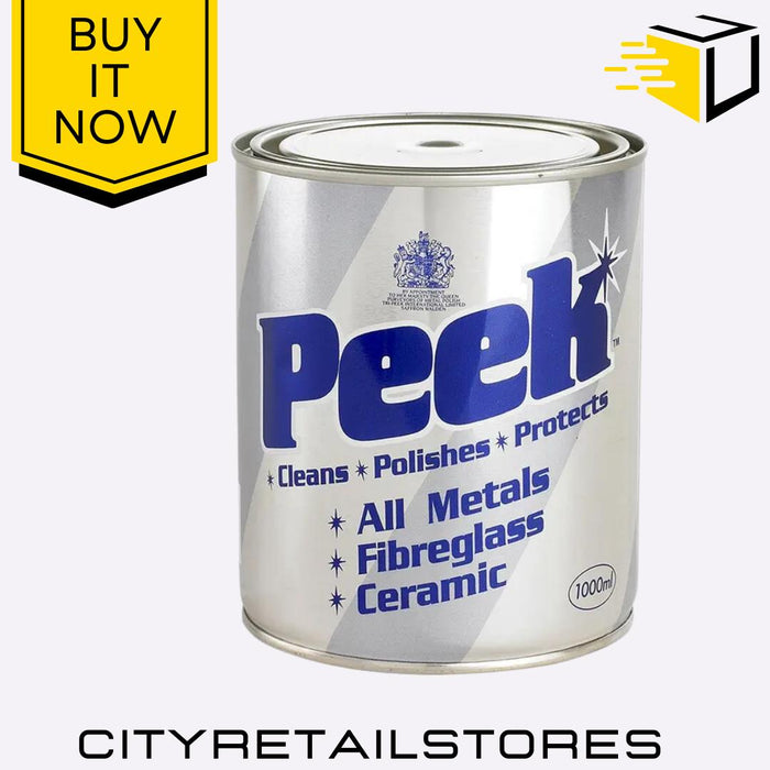 Multi Purpose Metal Polish Cleaner Cream Shine & Protect Tub 250ml/1L Peek