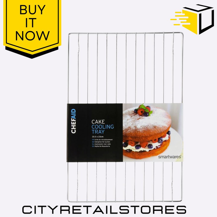 Non-Stick Cooling Tray & Oblong Cake Rack Set 23x35cm/30.5x23cm Chef Aid