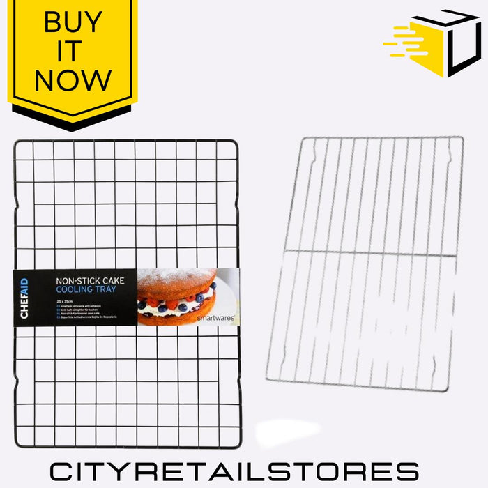 Non-Stick Cooling Tray & Oblong Cake Rack Set 23x35cm/30.5x23cm Chef Aid