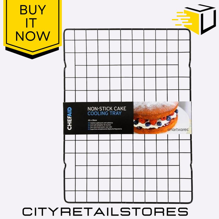 Non-Stick Cooling Tray & Oblong Cake Rack Set 23x35cm/30.5x23cm Chef Aid