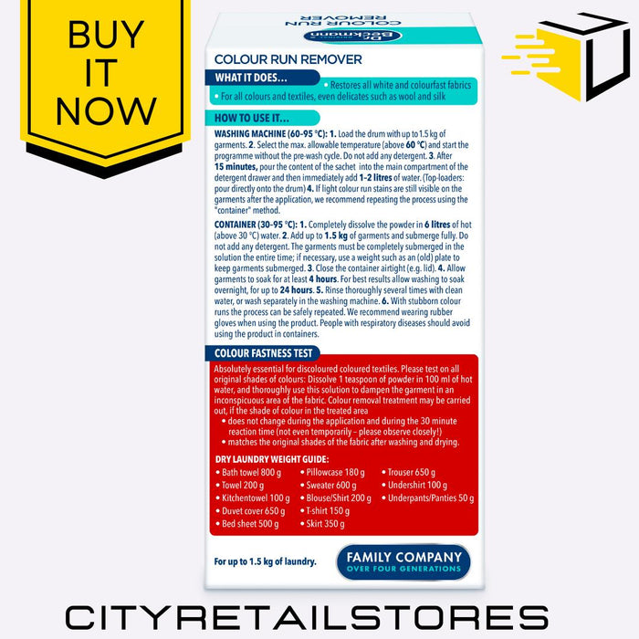 Washing Machine Colour Run Remover Dye Transfer Stain Removal Dr. Beckmann