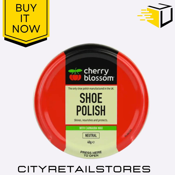 Shoe Polish Range Regimental Gloss Brown, Black, Navy, Dark 40g Cherry Blossom