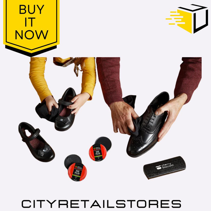 Shoe Polish Range Regimental Gloss Brown, Black, Navy, Dark 40g Cherry Blossom