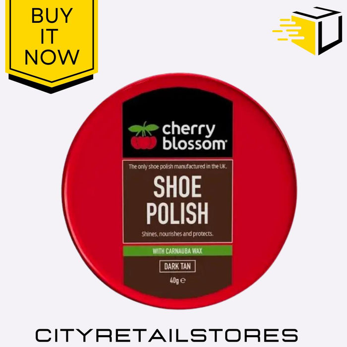 Shoe Polish Range Regimental Gloss Brown, Black, Navy, Dark 40g Cherry Blossom