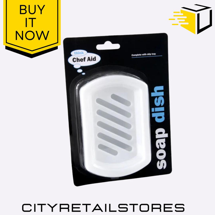 Soap Holder Dish Box 2 Suction Cups Bathroom Organizer Soap Tray Chef Aid