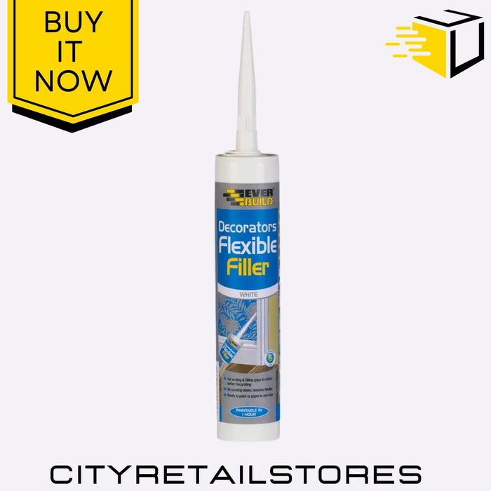 Flexible Decorators Filler White Squeeze In & Exterior 200ml/290ml Everbuild