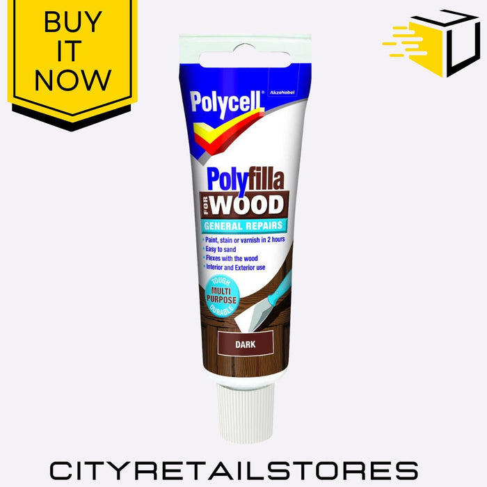Polyfilla Wood General Repairs Tube Dark / Medium / Light All 75g Polycell