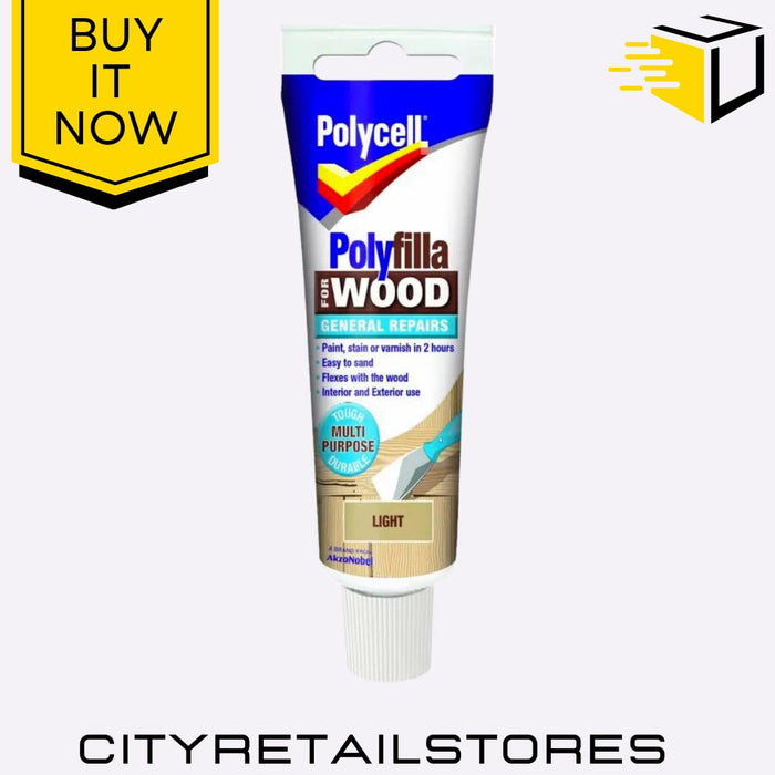 Polyfilla Wood General Repairs Tube Dark / Medium / Light All 75g Polycell