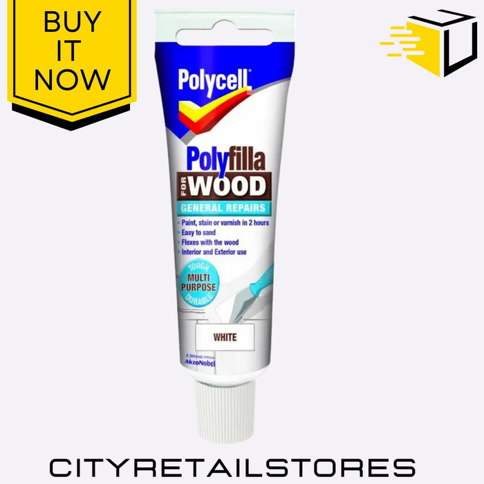 Polyfilla Wood General Repairs Tube Dark / Medium / Light All 75g Polycell
