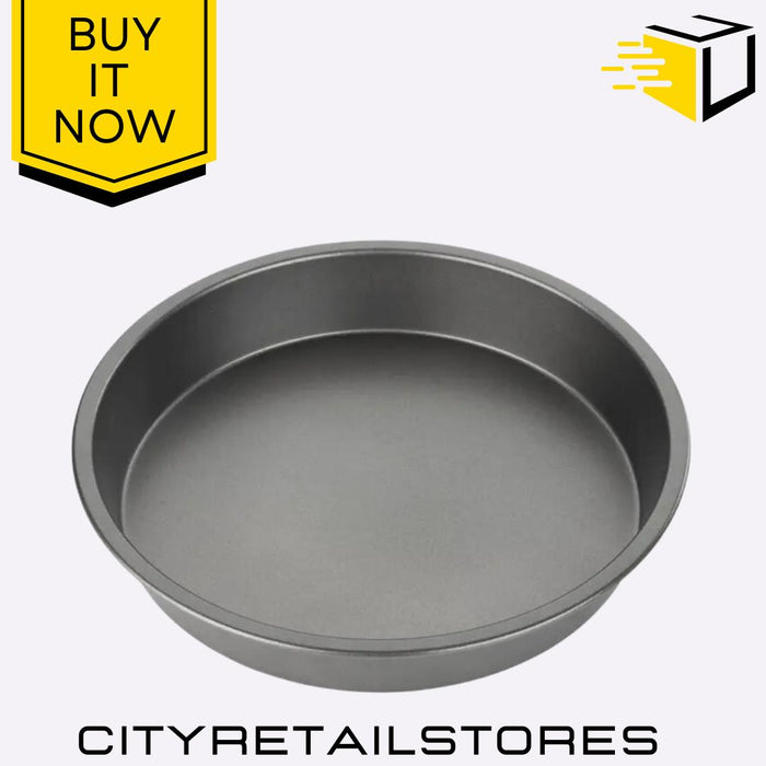 Non-Stick 21cm Cake Pan with Fixed Base Round Baking Tin Durable Base Chef Aid
