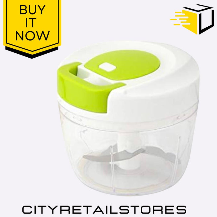 Rotary Pull Cord Large Food Chopper with Whisk Easy Use 13 x 14 x 13cm Apollo