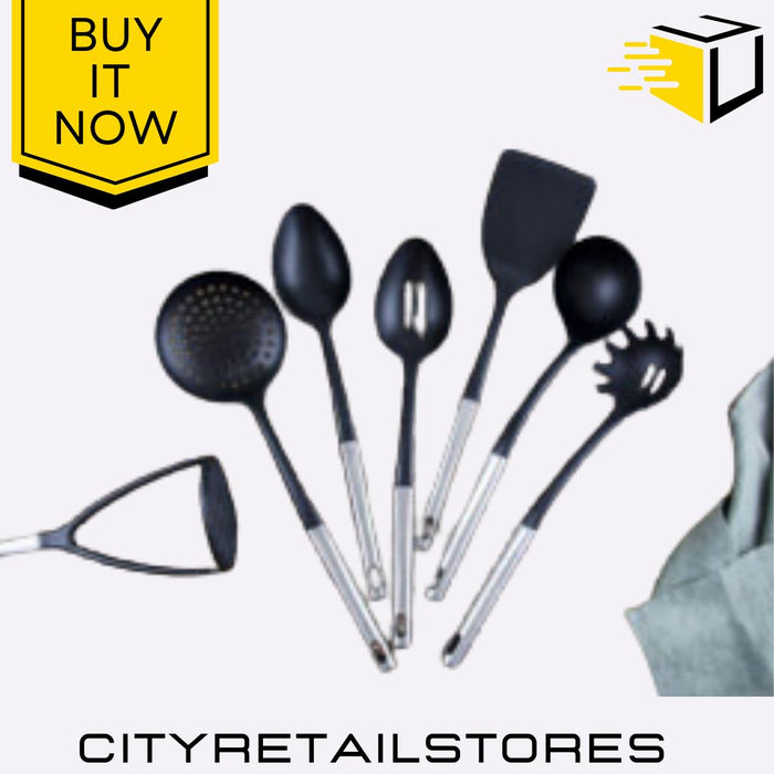 Nylon Kitchen Utensils Skimmer, Turner, Masher, Ladle, Spoon Resistant Apollo