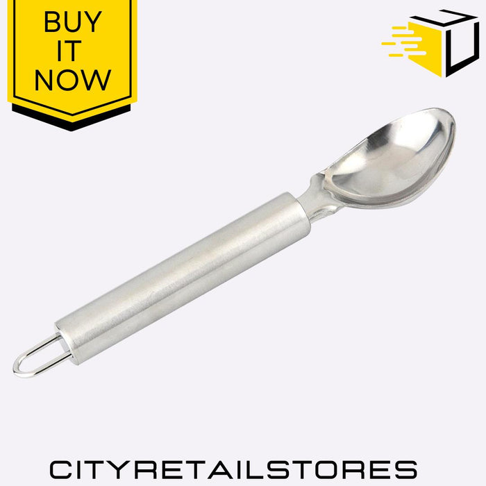 Durable Stainless Steel Ice Cream Scoop Silver 20.5 x 2 x 7.5 cm Apollo