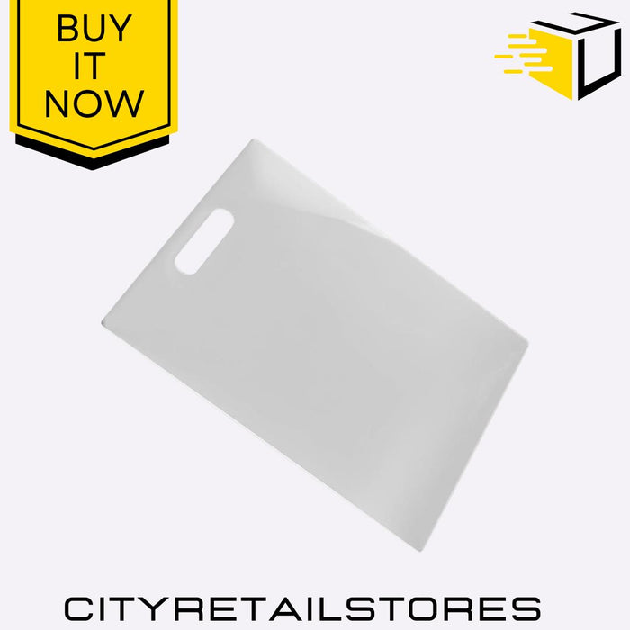 35cm x 25cm White Polypropylene Chopping Board Non-Slip Durable Kitchen Apollo