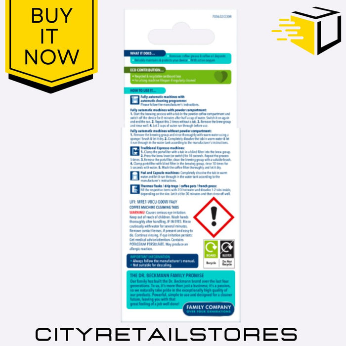 Coffee Machine Cleaning Tablets Deep Clean Limescale Free 6 Tabs Dr Beckmann