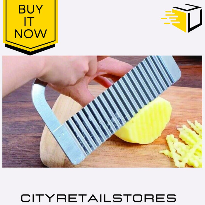 Stainless Steel Crinkle Cutter Ideal For Veggies, Potatoes, Carrots Apollo