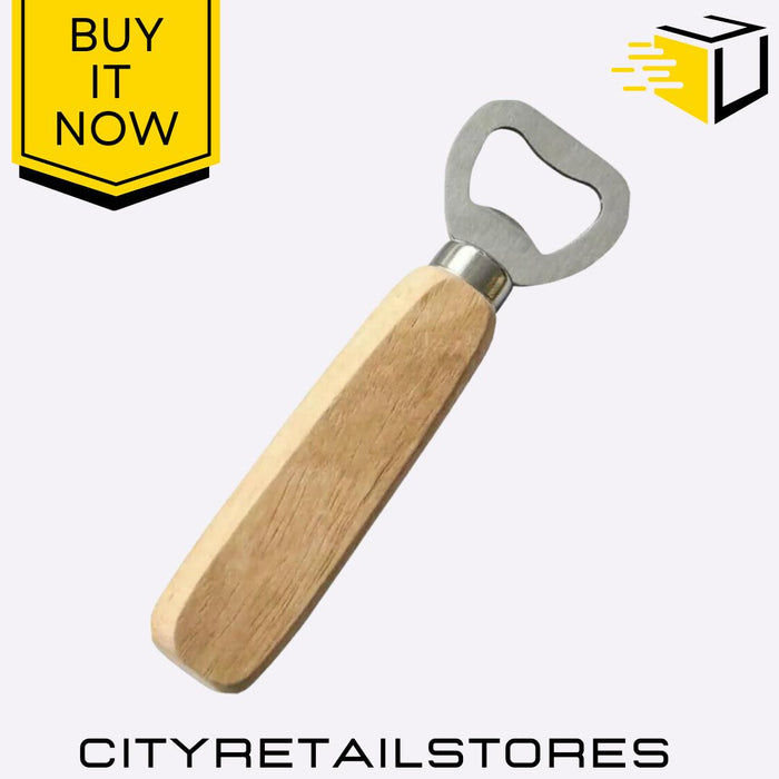 Wooden Handle Bottle Opener Classic, Durable & Easy to Use Beer Bottle Apollo