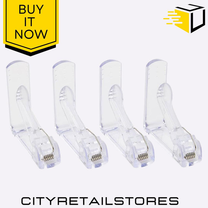 4 Tablecloth Clips Heavy Duty, Anti-Slip, Stainless Steel Clamp, Home Chef Aid