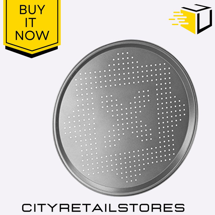 Non-Stick Pizza Pan 30cm Round Tray for Baking Crisp Crust Pizza Oven Chef Aid