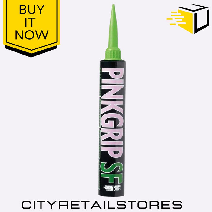 Pinkgrip Range Solvent-Free Grab Adhesive White Strong Multi-Purpose Everbuild