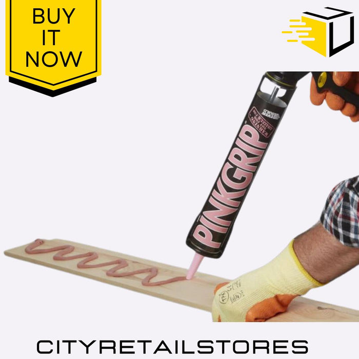 Pinkgrip Range Solvent-Free Grab Adhesive White Strong Multi-Purpose Everbuild