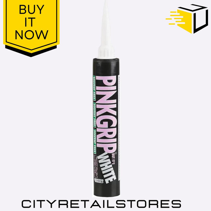 Pinkgrip Range Solvent-Free Grab Adhesive White Strong Multi-Purpose Everbuild