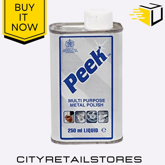 Multi Purpose Metal Polish Bottle Cleaner for Brass, Copper, Chrome 250ml Peek
