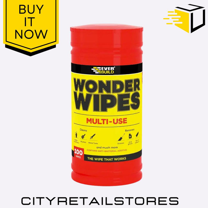Multi Use Wonder Wipes Multi-Purpose Cleaning Trade Wipes 100pk/60pk Everbuild