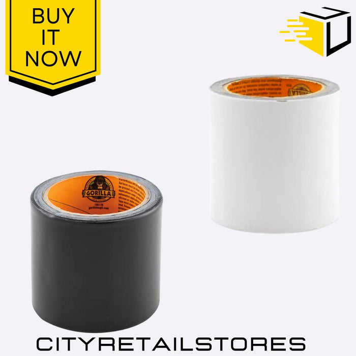 Patch & Seal Waterproof Tape Permanent Rubberised White Black Clear Gorilla