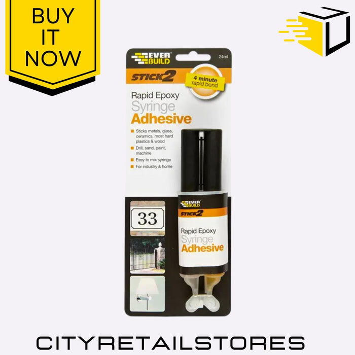Stick 2 Range Enamel Superglue Gel Epoxy Adhesive Contact Textile Everbuild