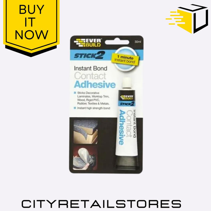 Stick 2 Range Enamel Superglue Gel Epoxy Adhesive Contact Textile Everbuild