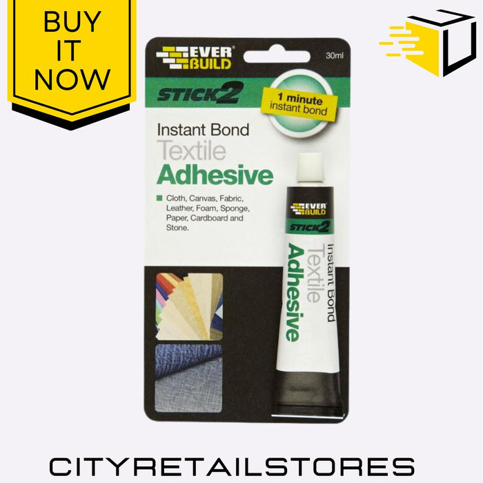 Stick 2 Range Enamel Superglue Gel Epoxy Adhesive Contact Textile Everbuild