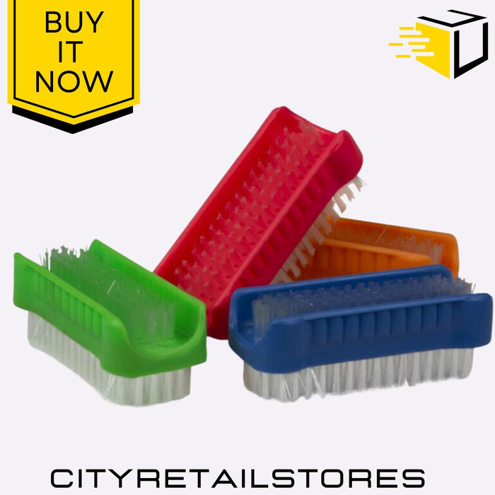1pc Plastic Splash Nail Brush Assorted Colours Durable & Hygienic Apollo