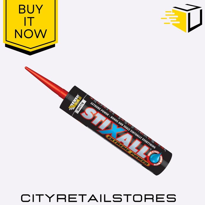 Stixall Extreme Power White Adhesive Sealant All Surfaces Bond 290ml Everbuild