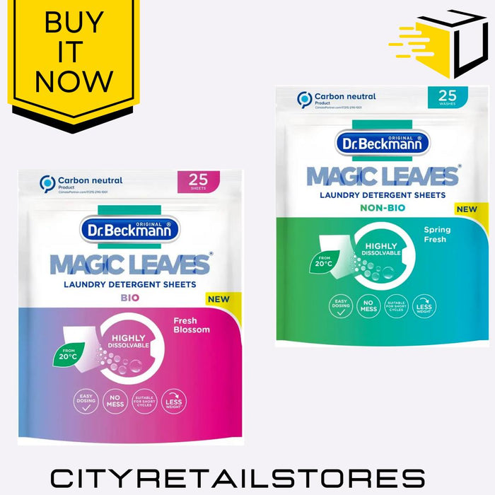 Magic Leaves Laundry Detergent Sheets Freshener - Bio - Non Bio Dr Beckmann