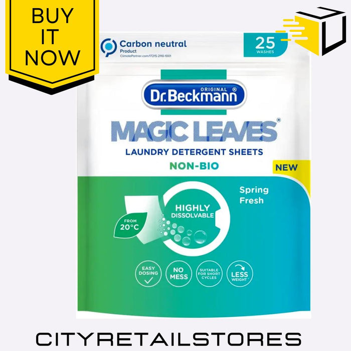Magic Leaves Laundry Detergent Sheets Freshener - Bio - Non Bio Dr Beckmann