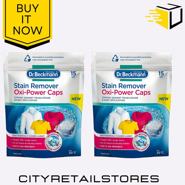 Stain Remover Oxi Tabs 15 Piece Laundry Cleaner Whites Colours 300g Dr Beckmann