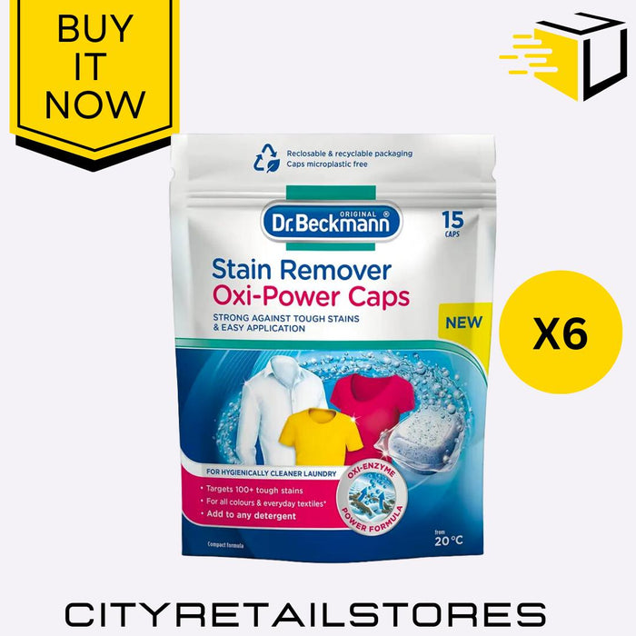 Stain Remover Oxi Tabs 15 Piece Laundry Cleaner Whites Colours 300g Dr Beckmann