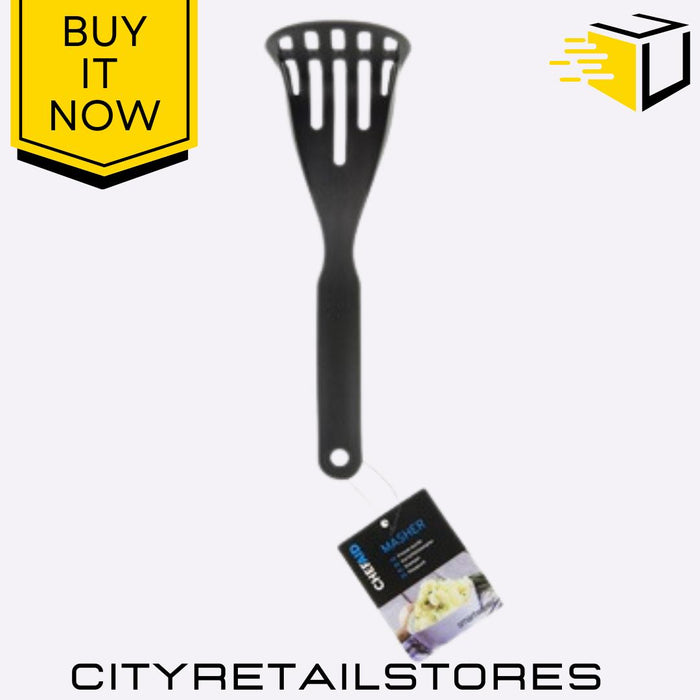 Black Masher Heavy Duty Potato, Fruit & Vegetable Masher Durable Chef Aid