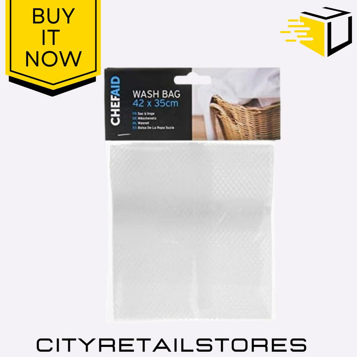 Laundry Mesh Bag 2 Sizes 25.5x30cm & 42x35cm Wash Bag Set Chef Aid