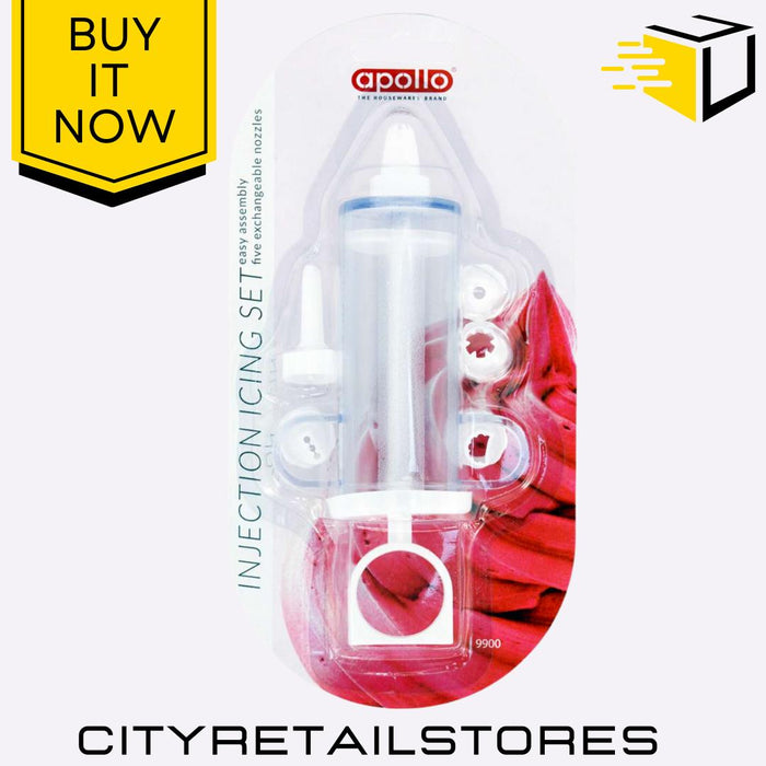 Icing Piping Injector with 7 Nozzle Set Cake Decorating Kit For Baking Apollo