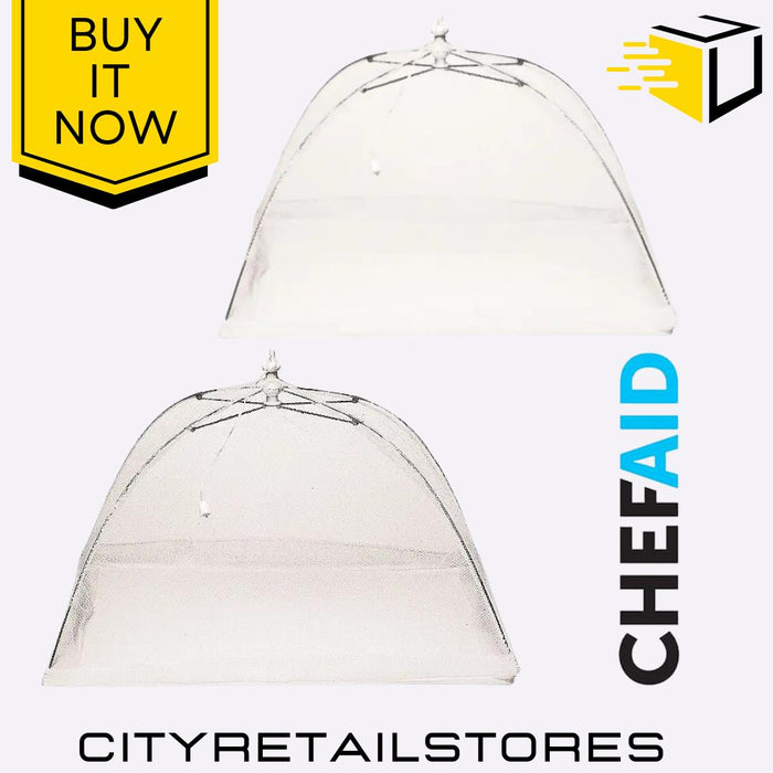 Food Cover Fine Mesh Pop-Up Protects Food Outdoors 30.5cm & 40.5cm Chef Aid