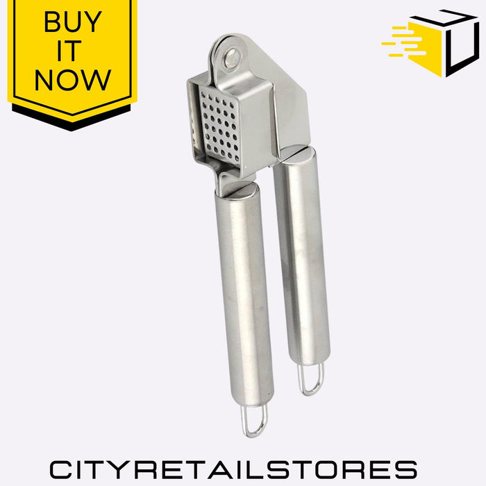 Professional Garlic Press Presser Heavy Duty Stainless Steel Kitchen Apollo