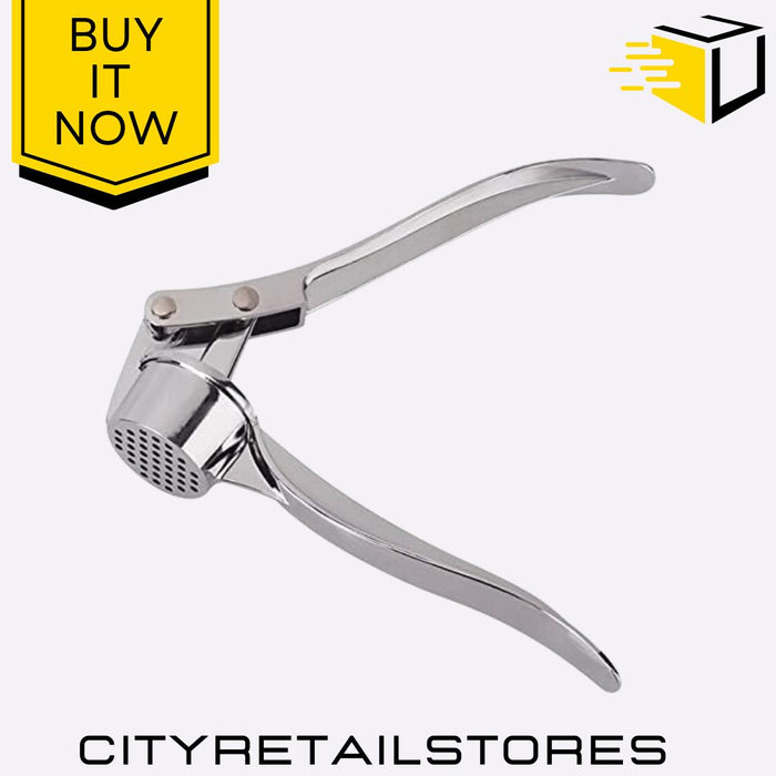 Professional Garlic Press Presser Heavy Duty Stainless Steel Kitchen Apollo